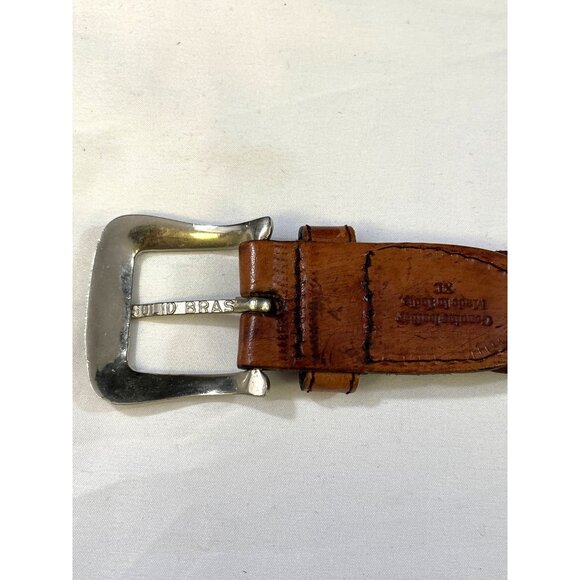 Vintage Women's Brown Genuine Leather Belt Size XL SKU 6289 - Picture 4 of 9